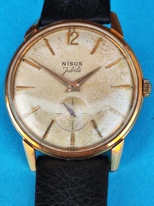 Vintage NISUS Jubile 35mm Manual Wind Mens Watch _3562 - Picture 1 of 12