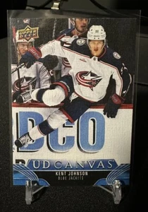 2023-24 Upper Deck Series 1 UD Canvas Kent Johnson #C20 Columbus Blue Jackets - Picture 1 of 2