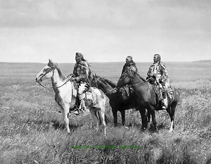 Three Chiefs - Piegan 8.5x11" Photo Print Edward S Curtis Native Americans USA - Picture 1 of 1