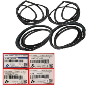 Set Front Rear Door Seal Rubber Weatherstrip Fit Toyota Corolla Altis 2003-2007 - Picture 1 of 9