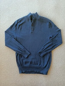 Colorado Mens Sweater Mock Neck Knit Pullover Jumper size Small Blue - Picture 1 of 11