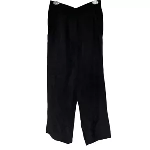 Pantaloni Soft Surroundings Superla Elasticizzati Pull-on Gamba Dritta Nero - Foto 1 di 2