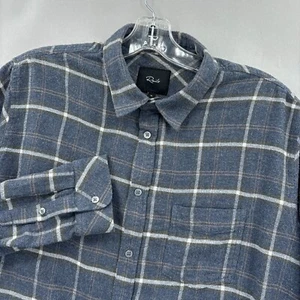 Rails Shirt Mens XL Flannel Button Up Blue Plaid Lennox Soft Long Sleeve - Picture 1 of 13