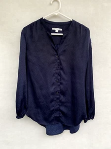 🔹 Trenery Satin Geo Tile Gather Detail Blouse Shirt Top Size S Country Road - Picture 1 of 10
