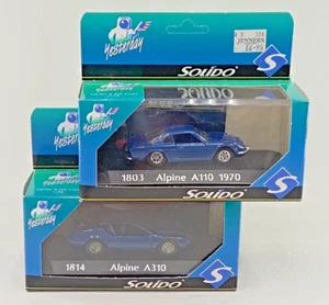 SOLIDO 1/43 - ALPINE A110 1970 & ALPINE A310 - EXCELLENT BOXED CONDITION - Picture 1 of 17