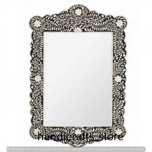 Large Bone Inlay Floor Mirror Small Bone Inlay Vanity Mirror Perfect for Dresser - Picture 1 of 4