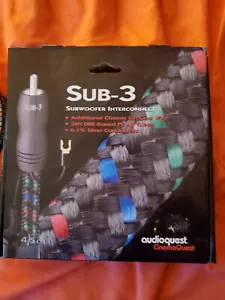 AudioQuest SUB-3.4.5m. DBS.36v.. 6.1% Silver. Demo . Retail $450+. - Picture 1 of 3