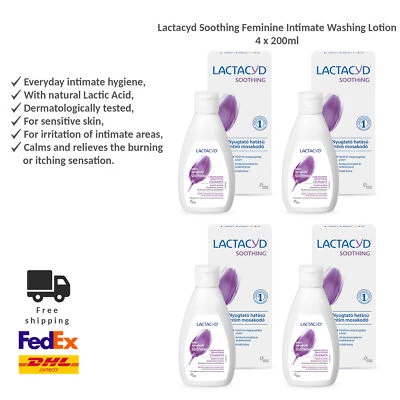 Lactacyd Jabón Calmante Femenino Cuidado Íntimo para Piel Sensible 4 x 200 ml Foto 1 de 4