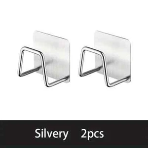 2 Pack Adhesive Sponge Holder Sink Caddy for Kitchen Accessories Stainless Steel - Picture 1 of 12
