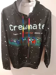 CREWMATE SUS THERE IS 1 IMPOSTER AMONG US HOODIE SWEATSHIRT SZ YOUTH SMALL 3D - Picture 1 of 9