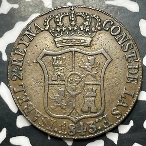 1843 Spain Catalonia 6 Quartos Lot#MK337 - Picture 1 of 2