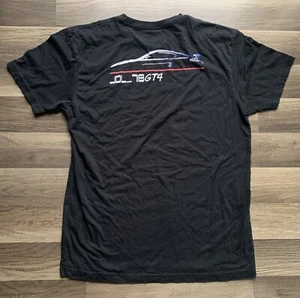 Porsche Mens T Shirt Sz M 718GT4 Black Crest Two-sided - Picture 1 of 5