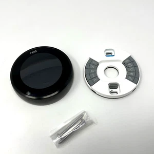 Nest 3rd Generation Black Learning Programmable Thermostat T3016US Matte w/ Base - Picture 1 of 9