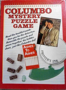 "ASHES TO ASHES" Vintage 1989 COLUMBO MYSTERY PUZZLE GAME 550 Pieces - Picture 1 of 2