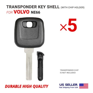 5x Estuche con carcasa llave 4 pistas con hoja NE66 para Volvo con soporte para chip - Imagen 1 de 2