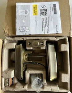 Schlage BE365 CAM 609 Camelot Deadbolt Keyless Lock Antique Brass NO KEYS - Picture 1 of 3