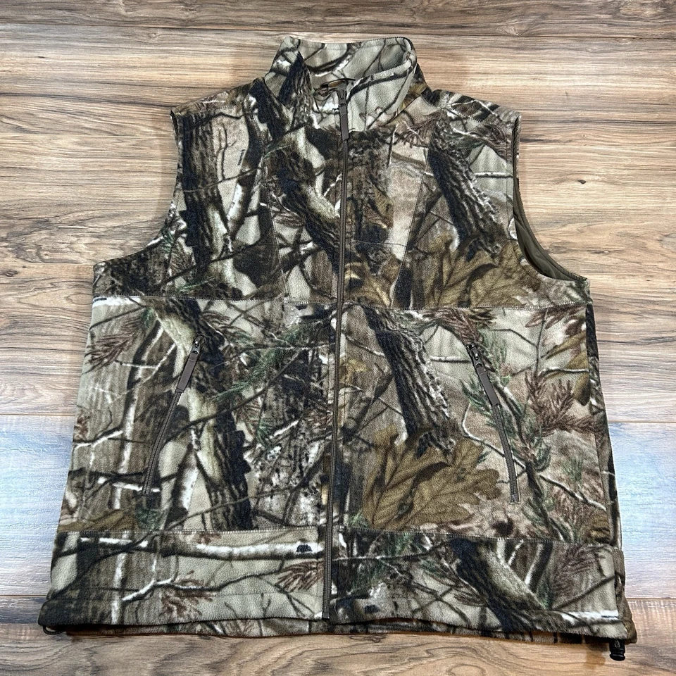 Cabela's Mens Large |Camo| Fleece Windproof Windshear Lined Hunting Vest - Image 1 of 4