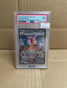 Carta Pokémon TCG Fiamme Ossidiana Scarlatta e Viola Charizard EX 223/197 PSA 9 - Foto 1 di 2