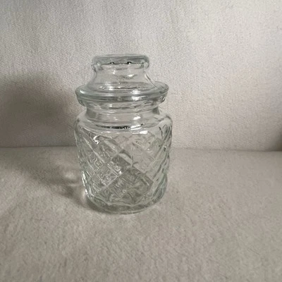 Vintage Clear Glass Jelly Condiment Jar With Lid - Image 1 of 4