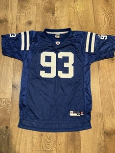 Indianapolis Colts Dwight Freeney jersey X-Large 18-20 reebok blue - Picture 1 of 2