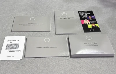 Conjunto Manual do Proprietário Nissan Sentra 2025 NOVO SR S SV Sense Advance Original de Fábrica - Imagem 1 de 4