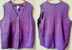 VINTAGE LL BEAN STEPPWESTE LILA DAMEN GR XL - Bild 1 von 7