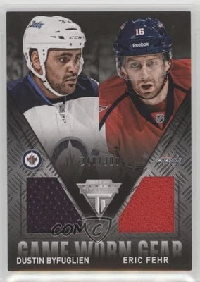 2013-14 Titanium Game-Worn Gear Combo Materials /300 Dustin Byfuglien Eric Fehr - Image 1 of 2