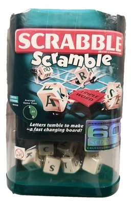 Scrabble Scramble Game - 60 Year Edition Word Game - VGC - Image 1 of 4