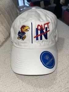 Kansas Jayhawks Top Of The World Hat White NWT Adjustable Cap - Picture 1 of 9