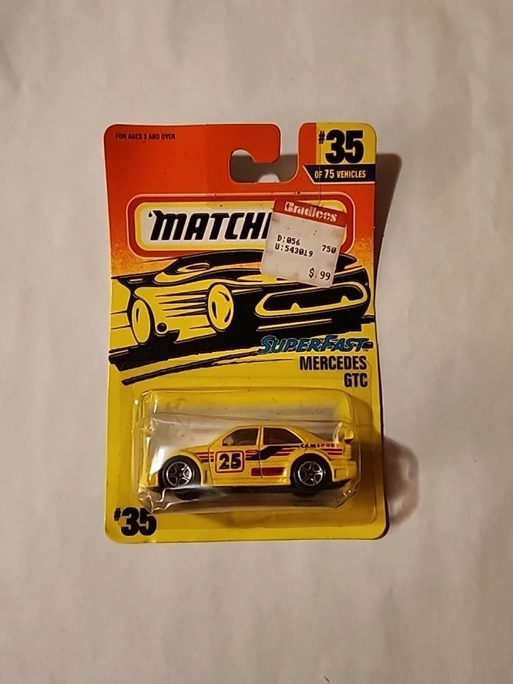 Matchbox Superfast #35 1996 amarillo Mercedes-Benz GTC coche de rally nuevo en tarjeta Foto 1 de 1