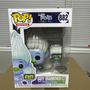 Funko Pop! Movies: Trolls World Tour - Guy Diamond with Tiny #882 - Damaged Box - Picture 1 of 6