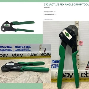 AJ MCDONALD 1/2" PEX Ring Crimp Tool Soft Touch Adjustment 3 1/2”-4” W Jaws Butt - Picture 1 of 11