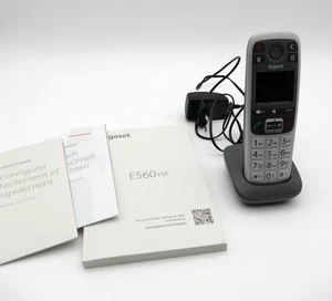 Gigaset E560HX / słuchawka DECT + stacja ładująca + instrukcja obsługi / przetestowany / Siemens - Zdjęcie 1 z 8