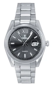 Festina Classic Edelstahl Graues Zifferblatt Quarz F20707-3 Herrenuhr - Picture 1 of 4