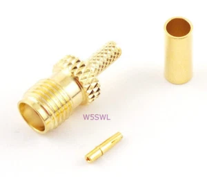 SMA Female Coax Connector Crimp RG-174 LMR-100  2-pcs - USA Ham Radio Seller - Picture 1 of 1