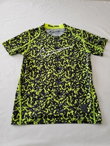 Nike Pro Combat Shirt Boys Youth Medium Fitted Short Sleeve Dri-Fit multicolor - Picture 1 of 8