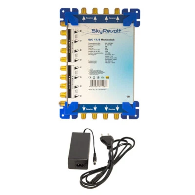SkyRevolt Multischalter 17/8 Multiswitch SAT Verteiler 4 Satelliten 8 Anschlüsse - Bild 1 von 3