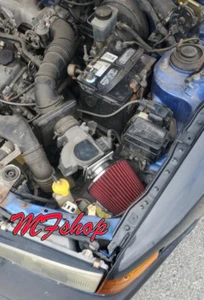 RED Air Intake Filter + MAF Sensor Adapter For 1986-1994 Mazda 323 1.6L 1.8L - Bild 1 von 5