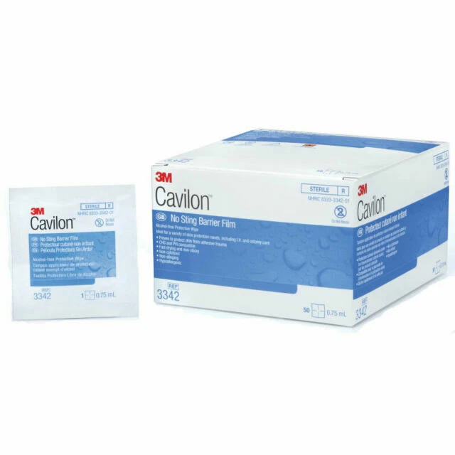 3M Cavilon No Sting Barrier Film Wipes - 50 x 0.75ml (3342)