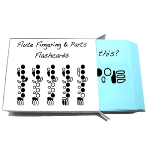 Flashcards for Flute Fingerings & Flute Parts- Great for teachers and beginners - Picture 1 of 3
