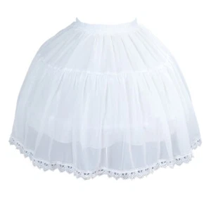 Women Crinoline Petticoat Cage 2-Hoop Skirt Short Slips for Wedding Bridal Dress - Picture 1 of 8
