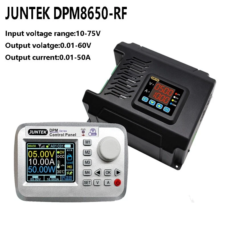 JUNTEK DPM8650-RF 60V 50A Voltage Current Meter DC-DC Buck Power Supply Voltage - Image 1 of 4