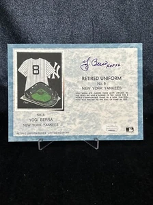 Yogi Berra Famous Flannels Max Z Retired Uniform Card /600 Signed JSA COA HOF - Picture 1 of 6