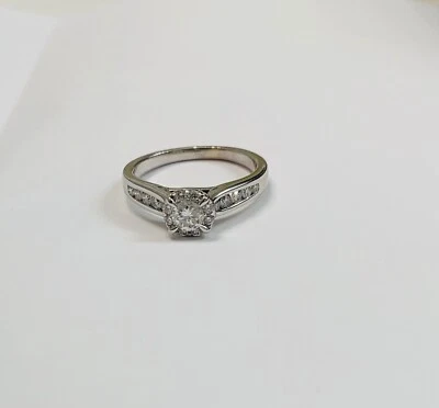 Helzberg | White Gold Diamond Engagement Ring, Size 8 1/2 - Image 1 of 4