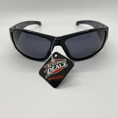 Pugs Men's Wrap Sunglasses Safety P+U6L3 & Z87.1 Compliance Shatter Resistant - Image 1 of 4