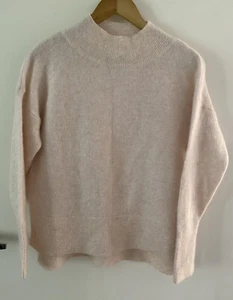 Witchery High Neck Mohair Wool Very Pale Pink Jumper Sz S EC - Picture 1 of 5