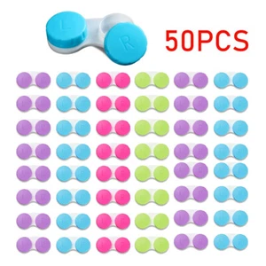 50Pcs Contact Lens Case Box, Mini Contact Lens Case, Colorful Bulk Box Holder - Picture 1 of 14
