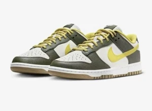 NEW Nike Dunk Low Retro Premium Cargo Khaki Vivid Sulfur FV3629-371 Men Size 8.5 - Picture 1 of 7