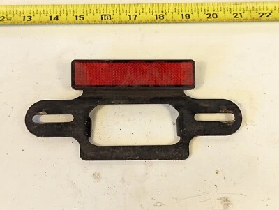 KAWASAKI 1980 1981 1982 1983 KZ550 LTD LICENSE PLATE HOLDER BRACKET Reflector - Image 1 of 2