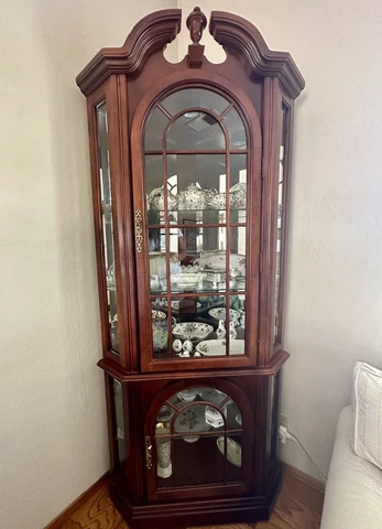 Antique corner hutch cabinet- $100 Cover